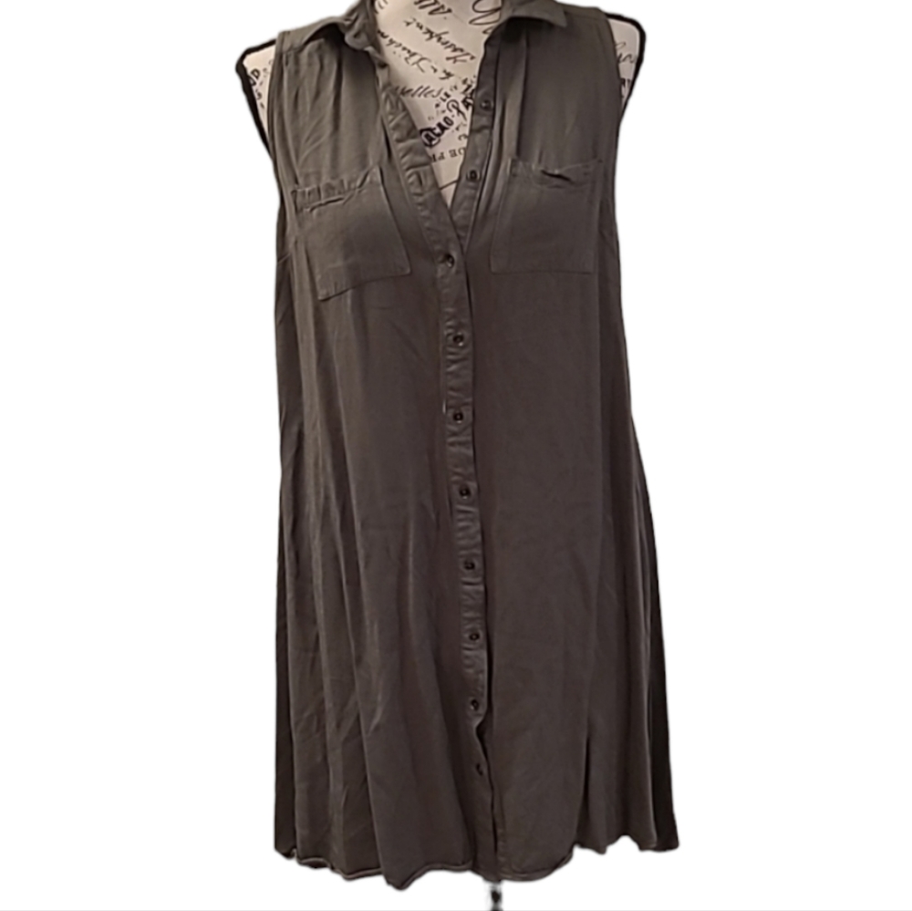 Mossimo Size M Olive Green Sleeveless Dress